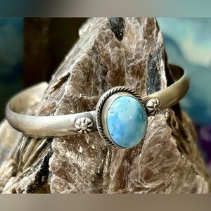 NWT Scott Skeets Navajo Handmade Golden Hills Turquoise  925 Bracelet